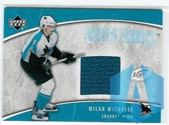 2005-06 Upper Deck Ice Frozen Fabrics Milan Michalek #FF-MM San Jose Sharks